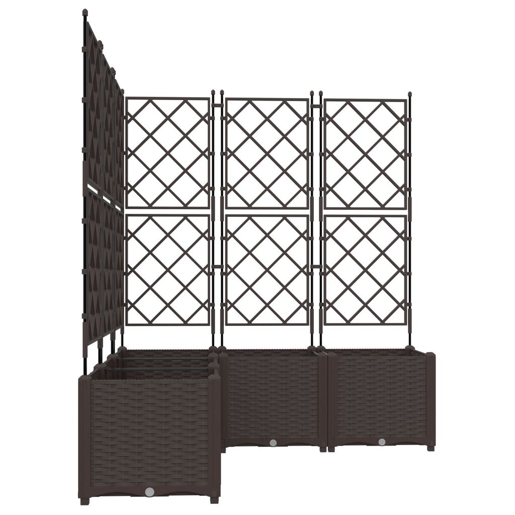 vidaXL Γλάστρα κήπου με πλέγμα 5 τεμ Καφέ 120x120x143 εκ