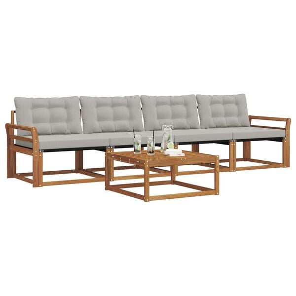 vidaXL &Sigma;&epsilon;&iota;&rho;ά &Kappa;&alpha;&nu;&alpha;&pi;έ &Epsilon;&xi;&omega;&tau;&epsilon;&rho;&iota;&kappa;&omicron;ύ 5 pcs &Phi;&upsilon;&sigma;&iota;&kappa;ό &kappa;&alpha;&iota; &Alpha;&nu;&omicron;&iota;&chi;&tau;ό &Gamma;&kappa;&rho;&iota;