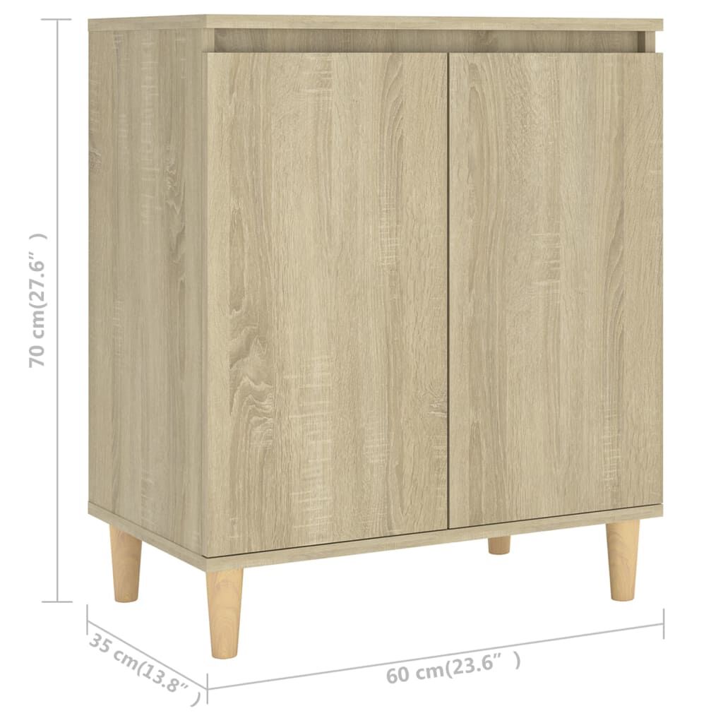 vidaXL Μπουφές Sonoma Δρυς 60x35x70εκ. από Επεξ. Ξύλο με Ξύλινα Πόδια