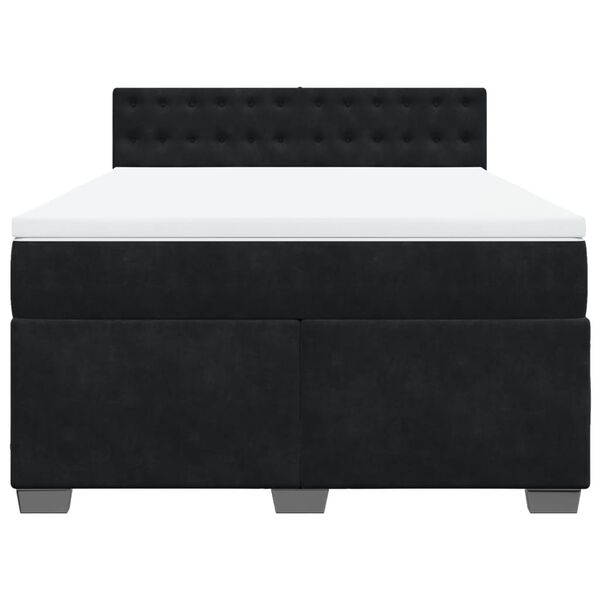 vidaXL &Kappa;&rho;&epsilon;&beta;ά&tau;&iota; Boxspring &mu;&epsilon; &Sigma;&tau;&rho;ώ&mu;&alpha; &Mu;&alpha;ύ&rho;&omicron; 140x190 &epsilon;&kappa;. &Beta;&epsilon;&lambda;&omicron;ύ&delta;&iota;&nu;&omicron;