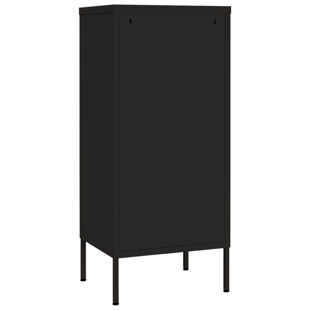 vidaXL Ντουλάπι Αποθήκευσης Μαύρο 42,5x35x101,5 εκ. από Ατσάλι
