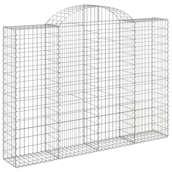 vidaXL Συρματοκιβώτια Τοξωτά 3 τεμ. 200x30x140/160 εκ. Γαλβαν. Ατσάλι