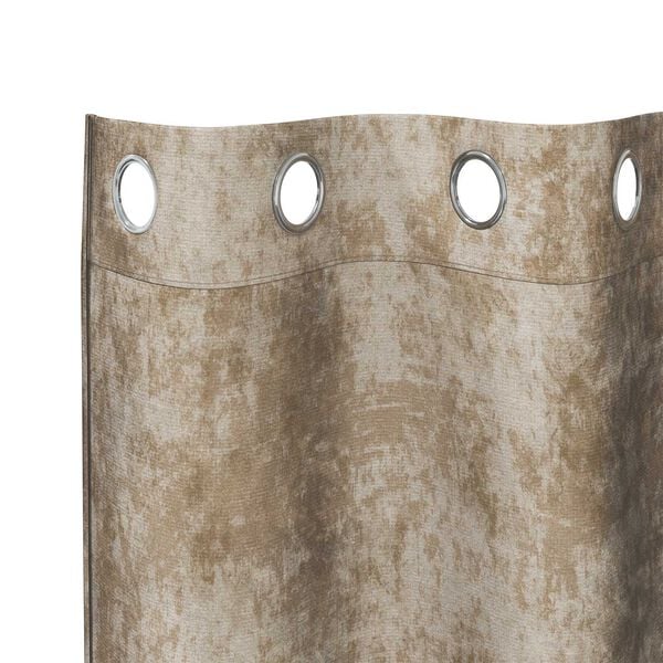 vidaXL Κουρτίνα με κουρτίνες 2 pcs Μπρονζέ 175 x 140 εκ. Βελούδο