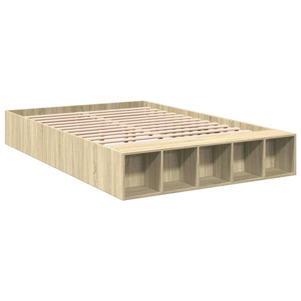 vidaXL Πλαίσιο Κρεβατιού Sonoma Δρυς 160x200 εκ. Επεξεργασμένο Ξύλο