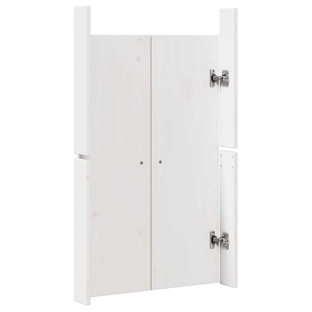 vidaXL Πόρτα κουζίνας με πόρτα Λευκό 50 x 9 x 82 εκ Μασίφ ξύλο πεύκου