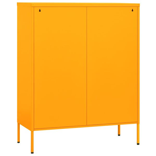 vidaXL Ντουλάπι Αποθήκευσης Μουσταρδί 80x35x101,5 εκ. από Ατσάλι