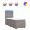 vidaXL Κρεβάτι Boxspring με Στρώμα Taupe 100 x 200 εκ. Υφασμάτινο