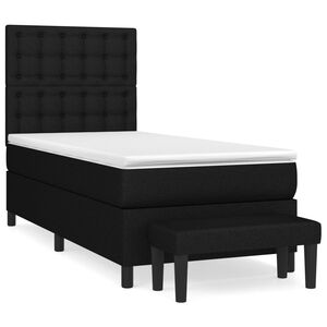 vidaXL &Kappa;&rho;&epsilon;&beta;ά&tau;&iota; Boxspring &mu;&epsilon; &Sigma;&tau;&rho;ώ&mu;&alpha; &Mu;&alpha;ύ&rho;&omicron; 80 x 200 &epsilon;&kappa;. &Upsilon;&phi;&alpha;&sigma;&mu;ά&tau;&iota;&nu;&omicron;