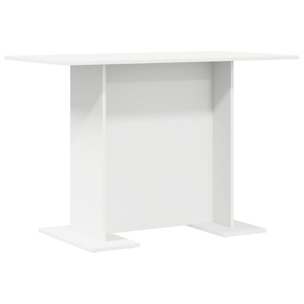 vidaXL Τραπέζι Φαγητού Λευκό 110x60x75 εκ Επεξεργασμένο Ξύλο