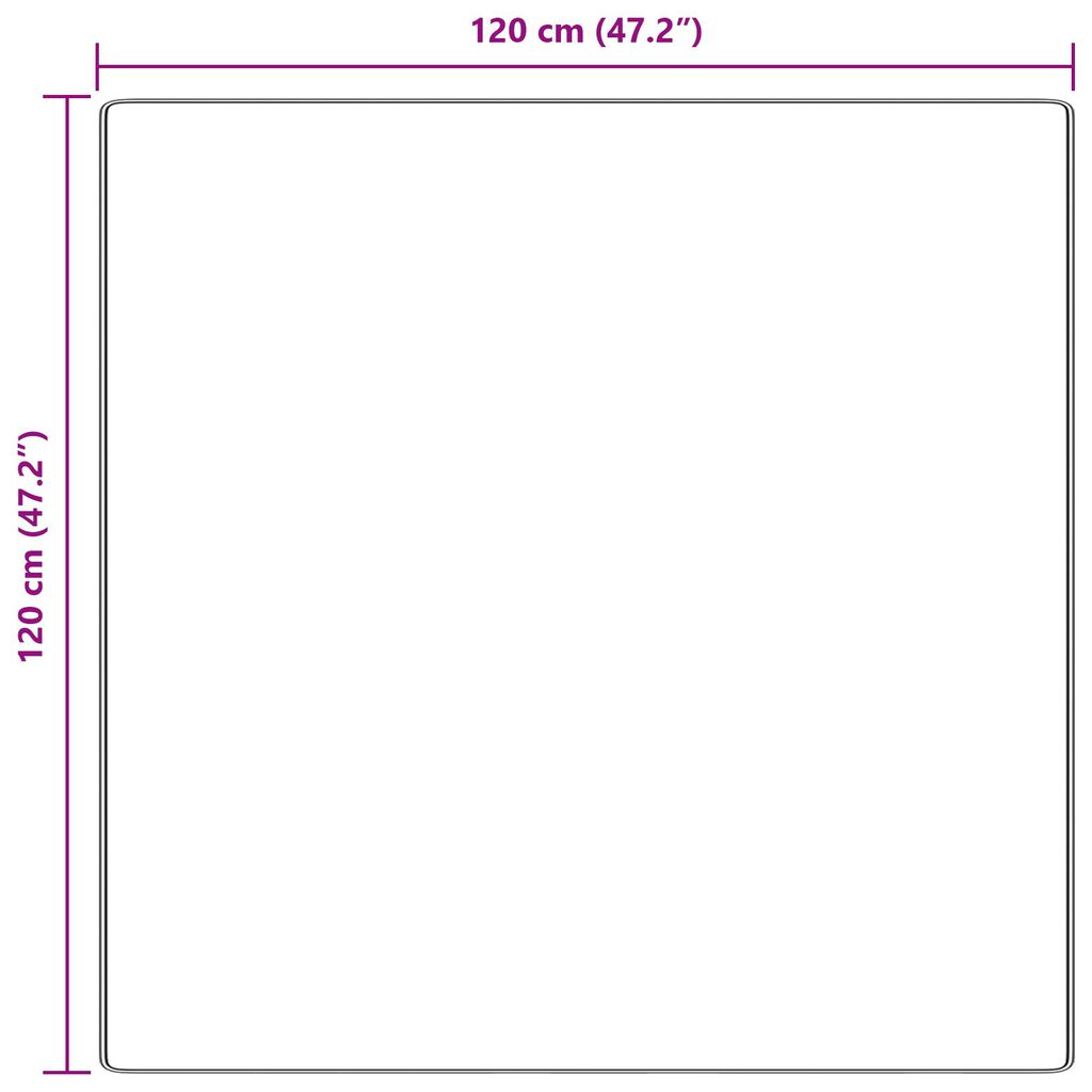 vidaXL Χαλί Μπέκ υψηλής πυκνότητας Κρεμ 120x120 εκ. PP