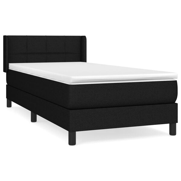 vidaXL &Kappa;&rho;&epsilon;&beta;ά&tau;&iota; Boxspring &mu;&epsilon; &Sigma;&tau;&rho;ώ&mu;&alpha; &Mu;&alpha;ύ&rho;&omicron; 90x200 &epsilon;&kappa;. &Upsilon;&phi;&alpha;&sigma;&mu;ά&tau;&iota;&nu;&omicron;