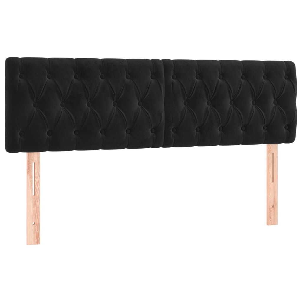 vidaXL Κρεβάτι Boxspring με Στρώμα Μαύρο 160x200 εκ. Βελούδινο