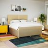 vidaXL &Kappa;&rho;&epsilon;&beta;ά&tau;&iota; Boxspring &mu;&epsilon; &Sigma;&tau;&rho;ώ&mu;&alpha; &Kappa;&rho;&epsilon;&mu; 180x200 &epsilon;&kappa;. &Upsilon;&phi;&alpha;&sigma;&mu;ά&tau;&iota;&nu;&omicron;