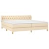 vidaXL &Kappa;&rho;&epsilon;&beta;ά&tau;&iota; Boxspring &mu;&epsilon; &Sigma;&tau;&rho;ώ&mu;&alpha; &Kappa;&rho;&epsilon;&mu; 200x200 &epsilon;&kappa;. &Upsilon;&phi;&alpha;&sigma;&mu;ά&tau;&iota;&nu;&omicron;