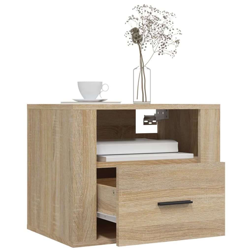 vidaXL Κομοδίνα Επιτοίχιο Sonoma Δρυς 50x36x40 εκ.