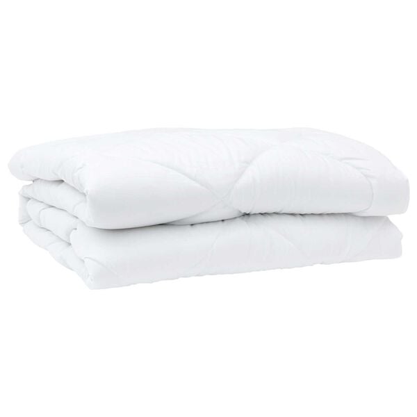 vidaXL Πάπλωμα με μαξιλάρι 3 pcs Λευκό 200 x 200 cm Μικροΐνες