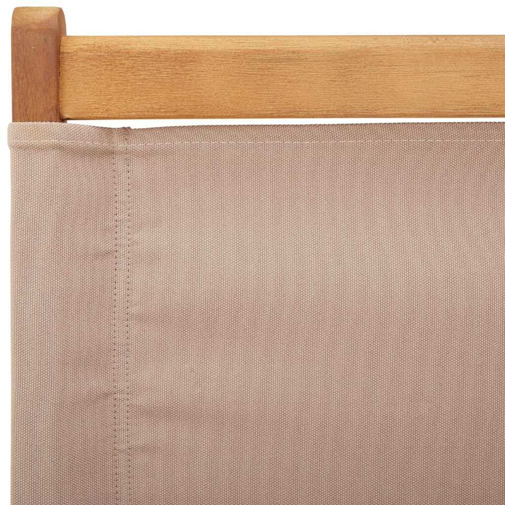 vidaXL Καρέκλες Κήπου Πτυσσόμενες 4 Τεμ. Taupe Ύφασμα/Μασίφ Ξύλο