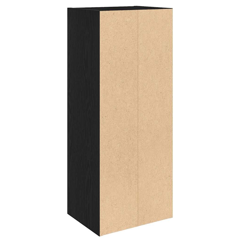 vidaXL Βιβλιοθήκη Μαύρη Δρυς 31x24x77 cm Κατασκευασμένο ξύλο