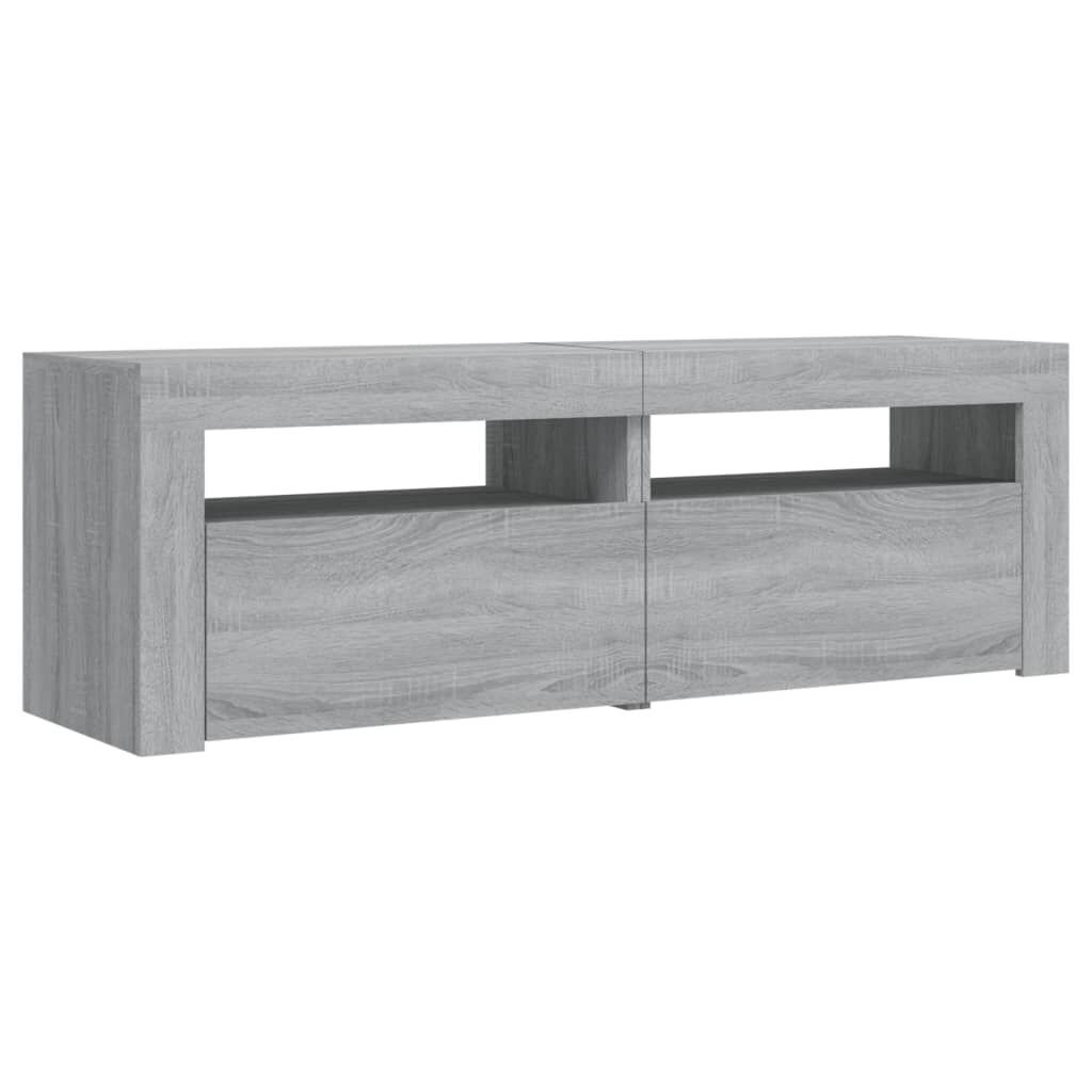 vidaXL Έπιπλο Τηλεόρασης με LED Γκρι Sonoma 120x35x40 εκ.