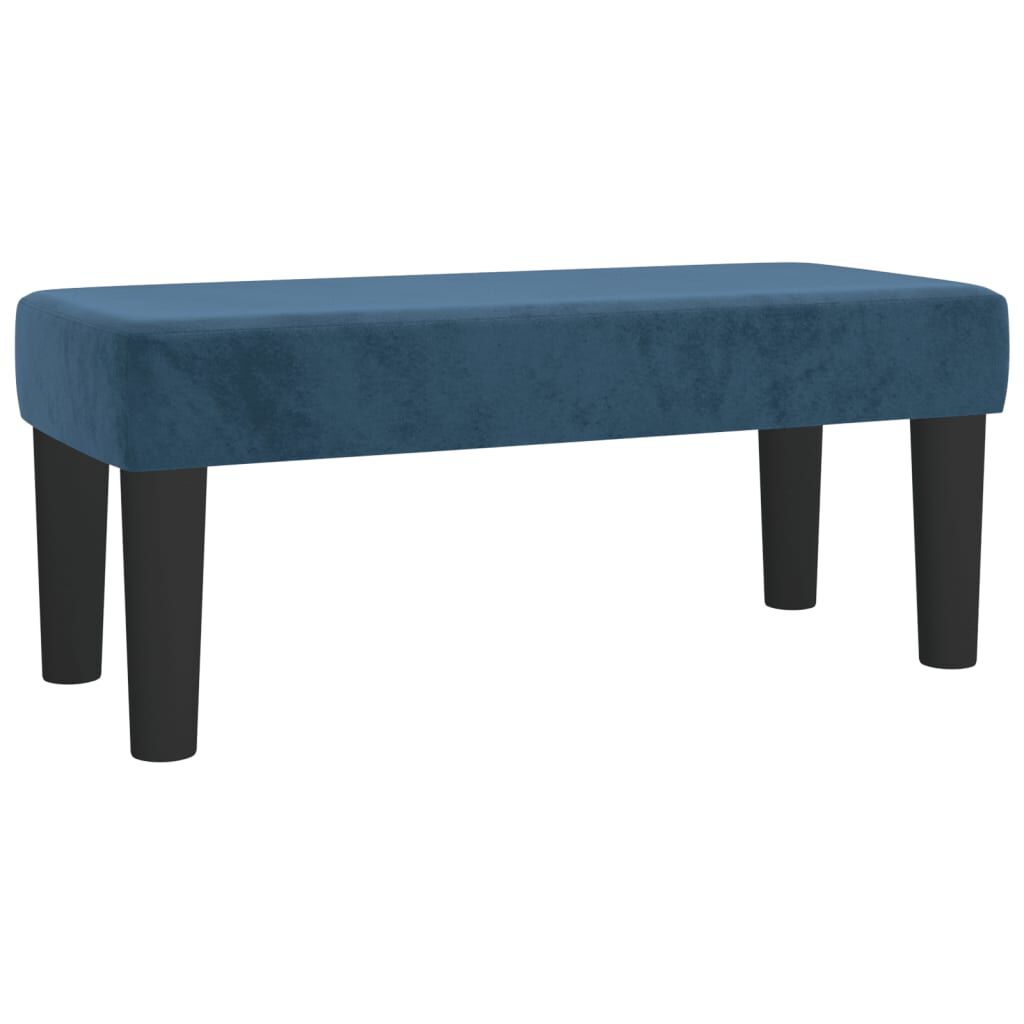 vidaXL Κρεβάτι Boxspring με Στρώμα Σκούρο Μπλε 90x200 εκ. Βελούδινο