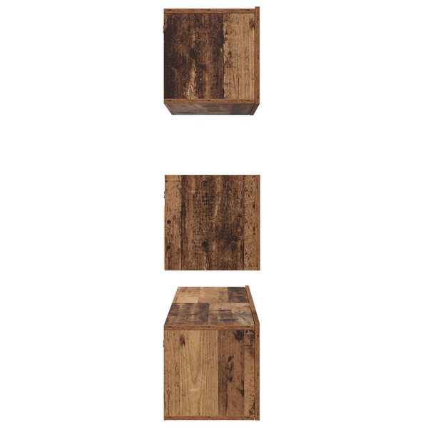 vidaXL Σετ TV Άλλο με αποθήκευση με πόρτα 4 pcs Παλιό ξύλο 60 x 30 x 30 cm