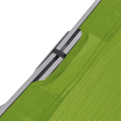 vidaXL Ξαπλώστρες Πτυσσόμενες 2 τεμ. Πράσινες από Textilene