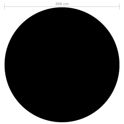 vidaXL Κάλυμμα Πισίνας Μαύρο 488 εκ. από Πολυαιθυλένιο