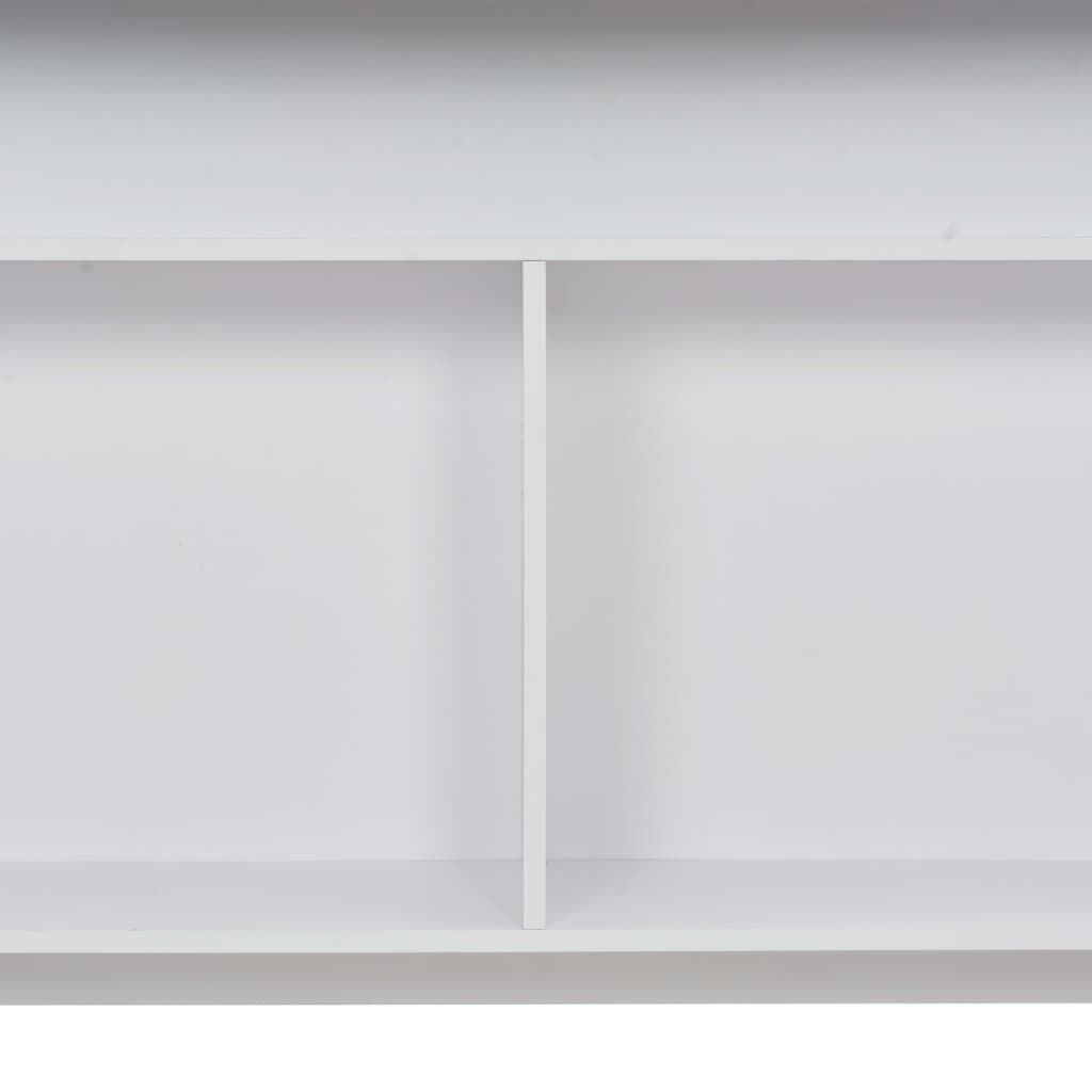 vidaXL Τραπέζι Μπαρ με 2 Επιφάνειες Λευκό 130 x 40 x 120 εκ.