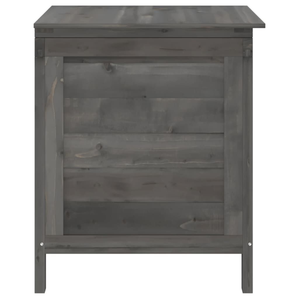 vidaXL Μπαούλο Αποθ. Κήπου Ανθρακί 50x49x56,5 εκ Μασίφ Ξύλο Ελάτης