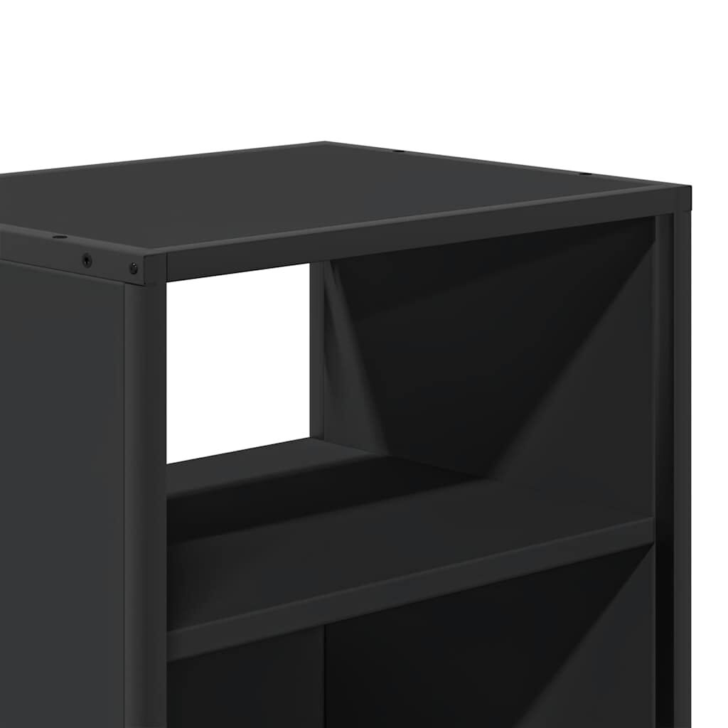 vidaXL Επίτοιχο ντουλάπι κομοδίνου Μαύρο 40x31x39,5 cm
