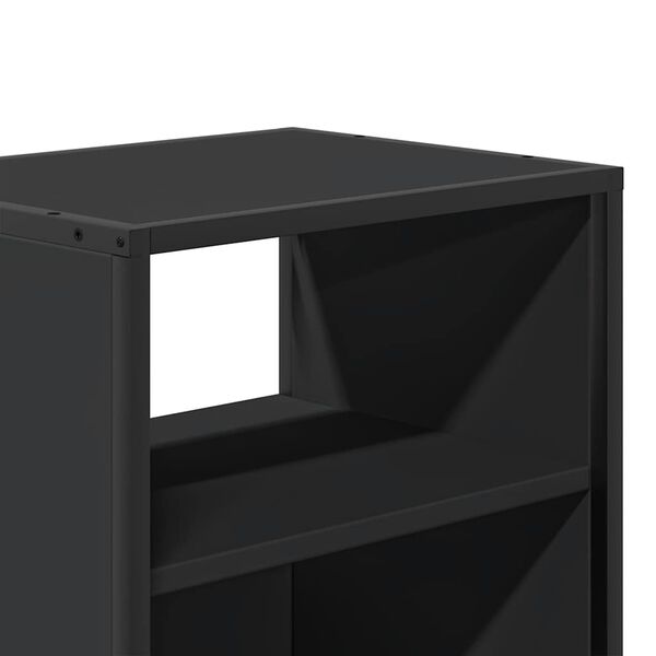 vidaXL Επίτοιχο ντουλάπι κομοδίνου Μαύρο 40x31x39,5 cm