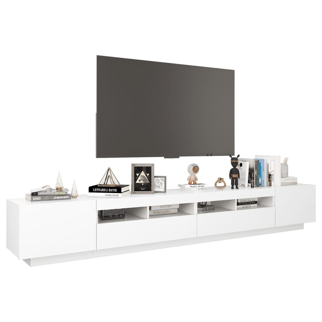 vidaXL Έπιπλο Τηλεόρασης με LED Λευκό 260 x 35 x 40 εκ.