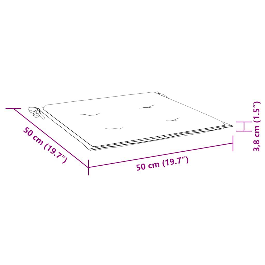 vidaXL Μαξιλάρια Καρέκλας Κήπου 6τεμ Ανθρακί 50x50x4 εκ. Oxford Ύφασμα