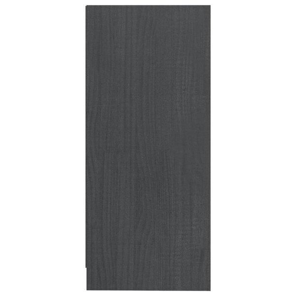 vidaXL Βοηθητικό Ντουλάπι Γκρι 35,5 x 33,5 x 76 εκ. Μασίφ Ξύλο Πεύκου