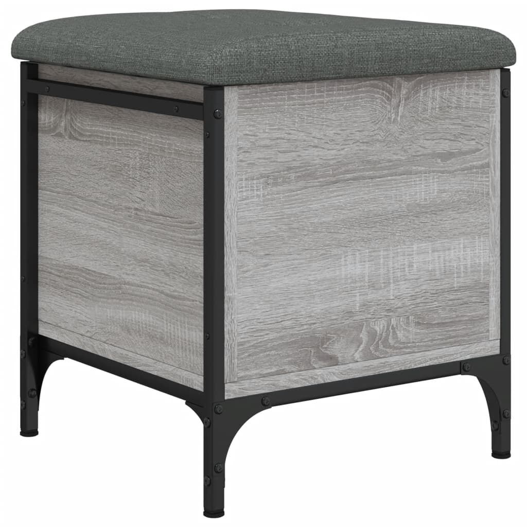 vidaXL Παγκάκι Αποθήκευσης Γκρι Sonoma 42x42x45 εκ. Επεξεργασμένο Ξύλο