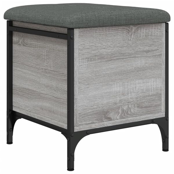 vidaXL Παγκάκι Αποθήκευσης Γκρι Sonoma 42x42x45 εκ. Επεξεργασμένο Ξύλο