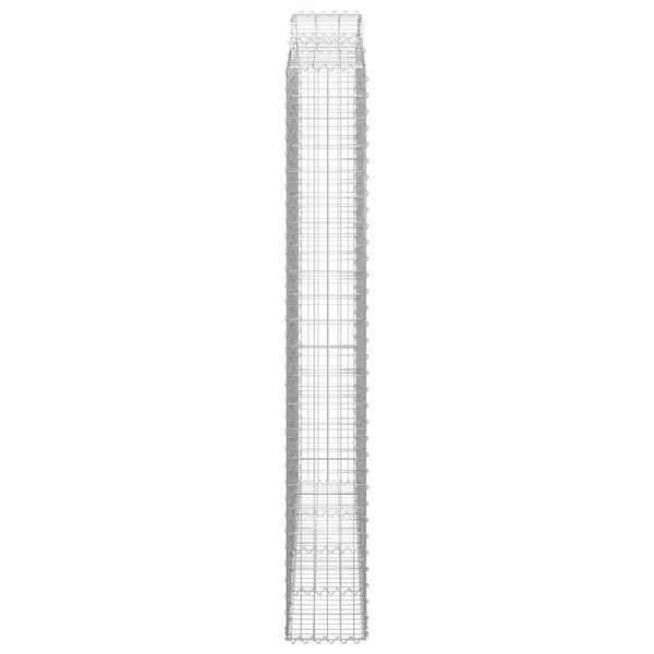 vidaXL Συρματοκιβώτια Τοξωτά 6 τεμ. 200x30x220/240 εκ. Γαλβαν. Ατσάλι