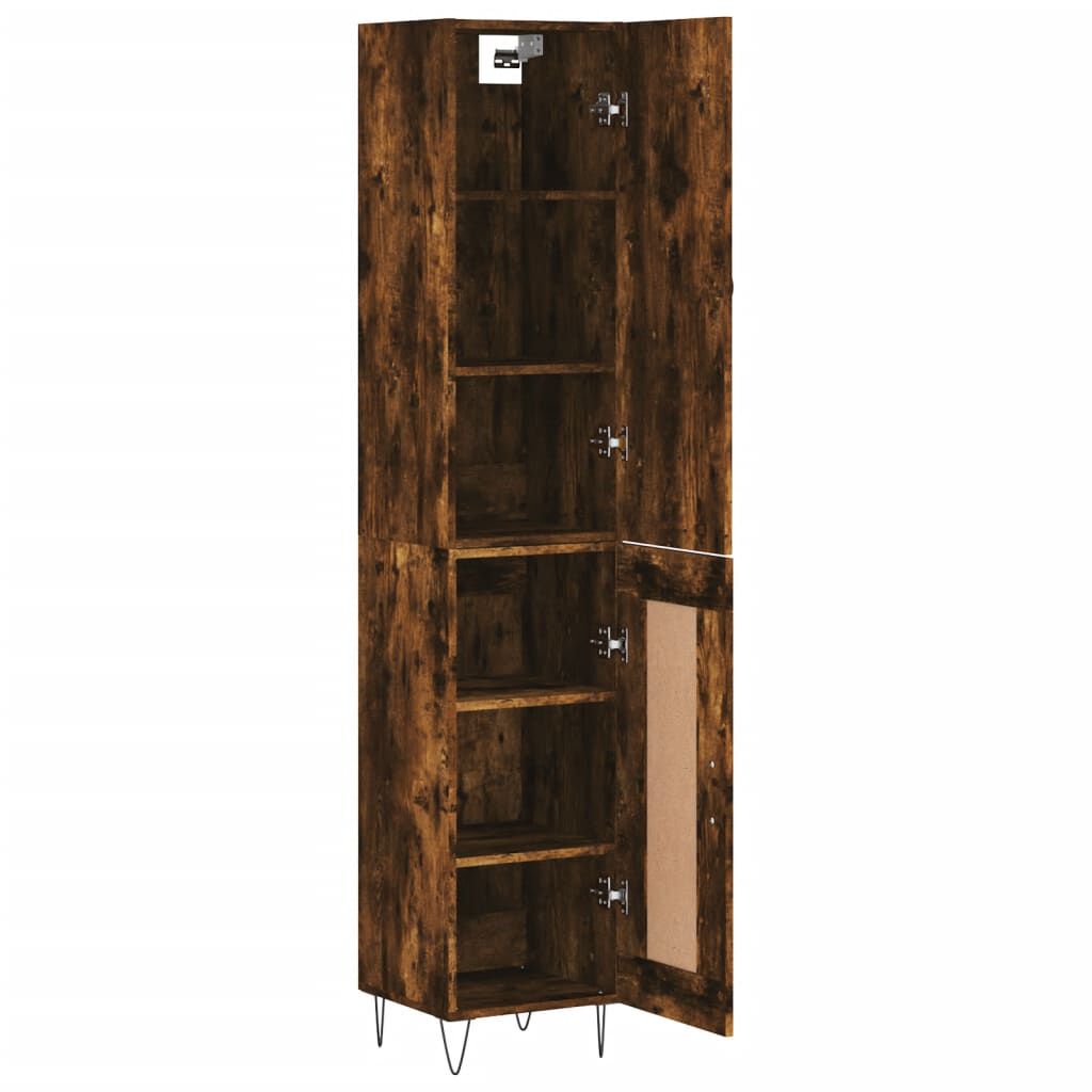 vidaXL Ντουλάπι Καπνιστή δρυς 34,5x34x180 εκ. από Επεξεργασμένο Ξύλο