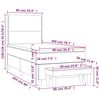 vidaXL &Kappa;&rho;&epsilon;&beta;ά&tau;&iota; Boxspring &mu;&epsilon; &Sigma;&tau;&rho;ώ&mu;&alpha; &Mu;&alpha;ύ&rho;&omicron; 90x200 &epsilon;&kappa;. &Upsilon;&phi;&alpha;&sigma;&mu;ά&tau;&iota;&nu;&omicron;