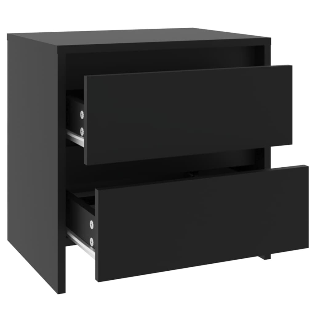 vidaXL Κομοδίνο Μαύρο 45 x 34,5 x 44,5 εκ. από Μοριοσανίδα