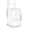 vidaXL Σκαμπό Μπαρ 2 τεμ. Μελί 40x48,5x115,5 εκ. από Μασίφ Ξύλο Πεύκου