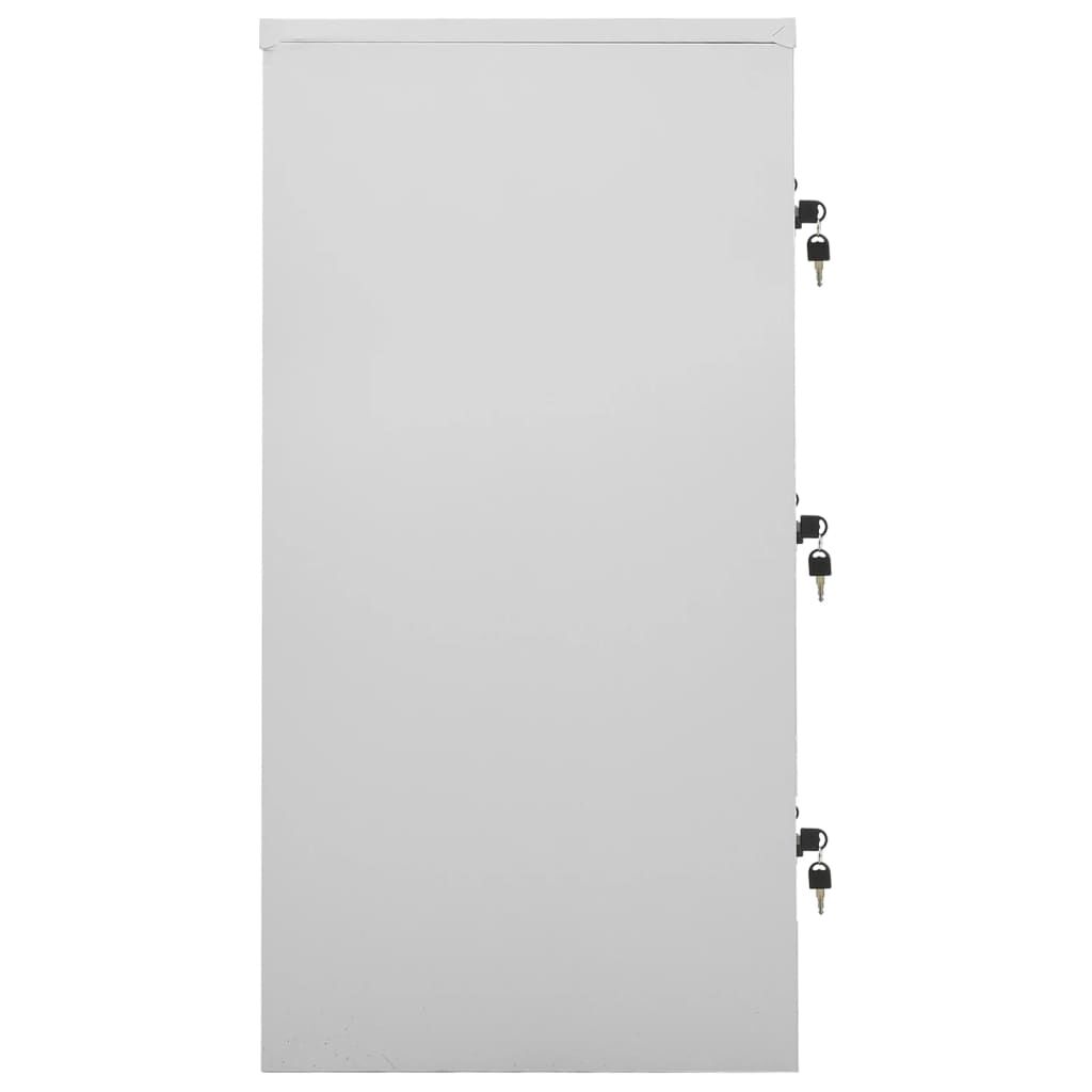 vidaXL Φοριαμός Ανοιχτό Γκρι / Μπλε 90 x 45 x 92,5 εκ. Ατσάλινος