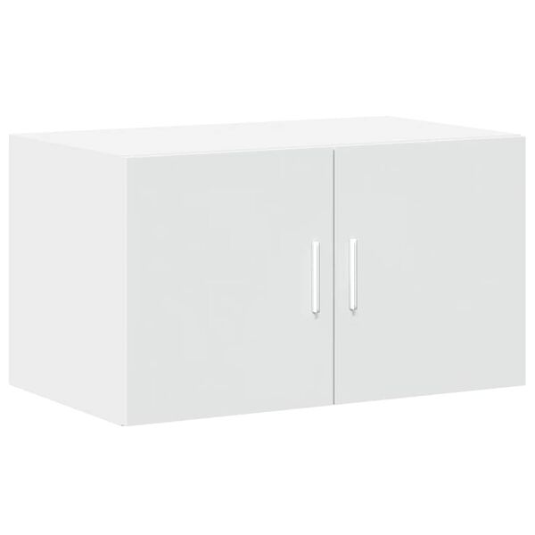 vidaXL Ραφιέρα με Ντουλάπια Λευκή 70x42,5x225 εκ. Επεξεργασμένο Ξύλο