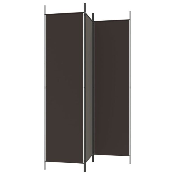 vidaXL Διαχωριστικό Δωματίου με 3 Πάνελ Καφέ 150x200 εκ. από Ύφασμα