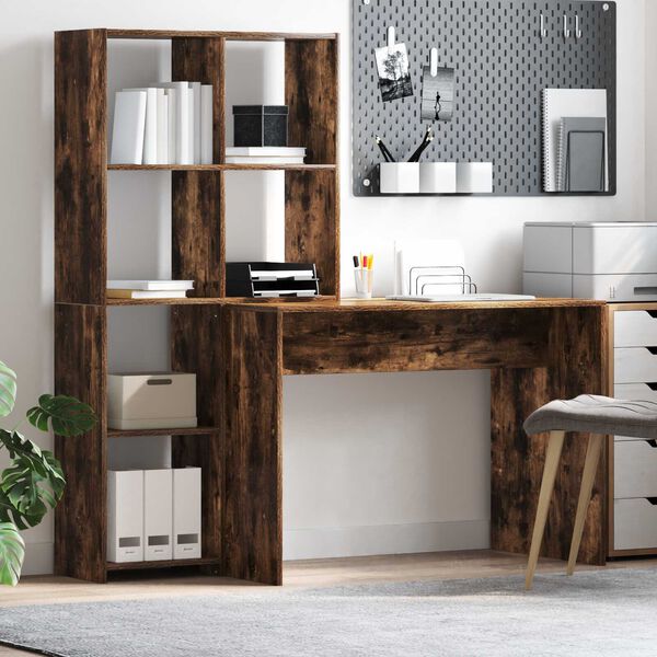 vidaXL Γραφείο Καπνιστή δρυς 138.5 x 55 x 143 εκ Επεξεργασμένο ξύλο