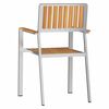 vidaXL Καρέκλα Κήπου 2 pcs Καφέ 56 x 54.5 x 87 εκ. Μασίφ ξύλο teak