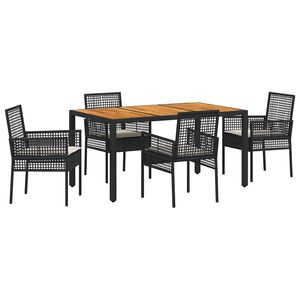 vidaXL &Sigma;έ&tau; &phi;&alpha;&gamma;&eta;&tau;&omicron;ύ &gamma;&iota;&alpha; &kappa;ή&pi;&omicron; 5 pcs &Mu;&alpha;ύ&rho;&omicron; &sigma;&upsilon;&nu;&theta;&epsilon;&tau;&iota;&kappa;ό &rho;&alpha;&tau;ά&nu;
