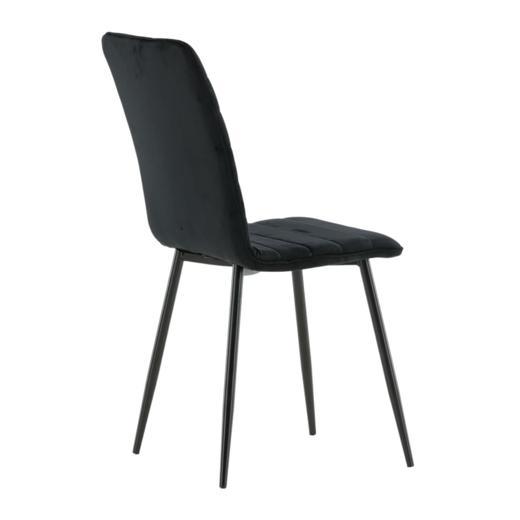 Venture Home Καρέκλες Τραπεζαρίας Windu 2 τεμ. Μαύρες Βελούδινες
