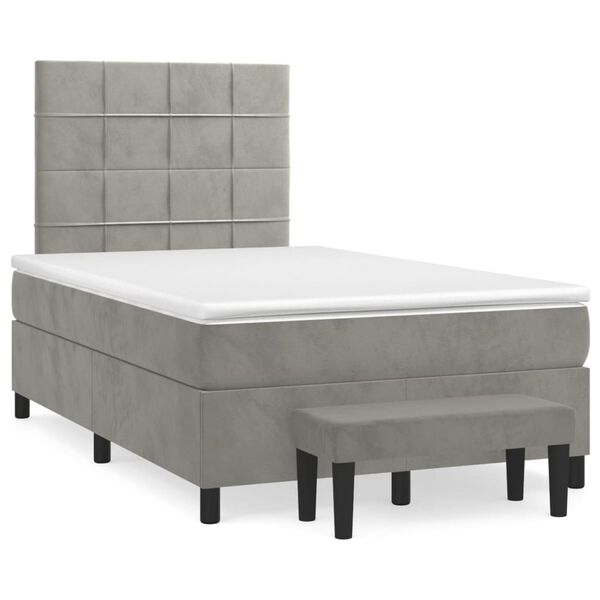 vidaXL &Kappa;&rho;&epsilon;&beta;ά&tau;&iota; Boxspring &mu;&epsilon; &Sigma;&tau;&rho;ώ&mu;&alpha; &Alpha;&nu;&omicron;&iota;&chi;&tau;ό &Gamma;&kappa;&rho;&iota; 120x200 &epsilon;&kappa;. &Beta;&epsilon;&lambda;&omicron;ύ&delta;&iota;&nu;&omicron;