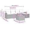 vidaXL Σετ Καναπέ Κήπου 6 pcs Ανοιχτό γκρι συνθετικό ρατάν